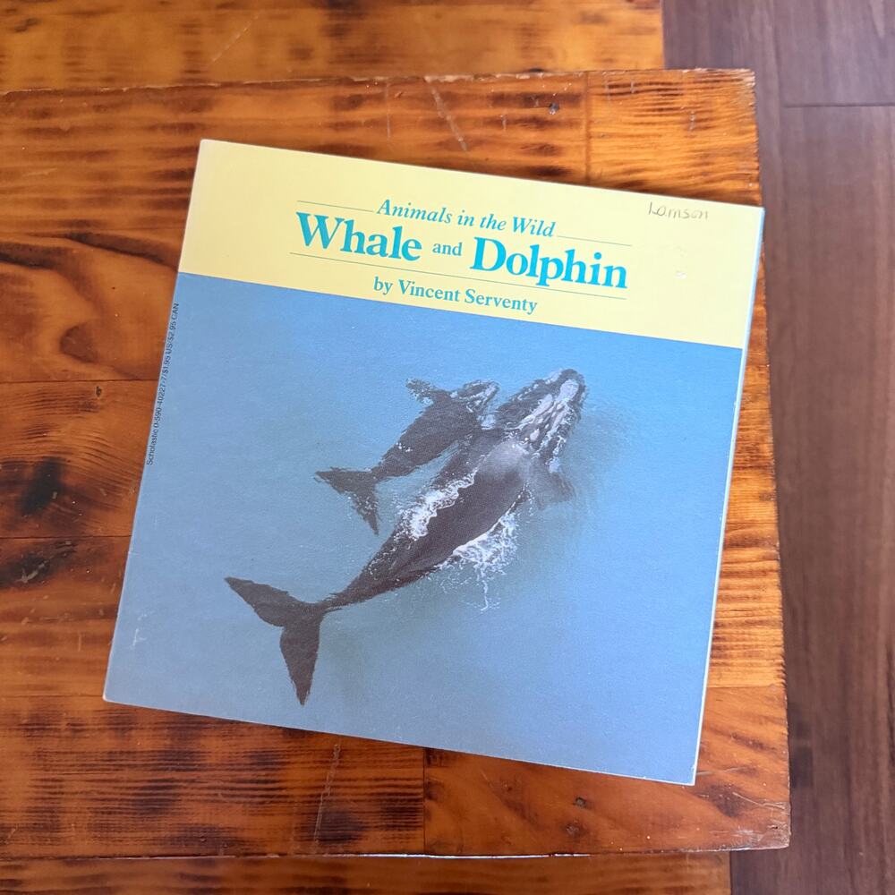Vintage 1984 Animals In The Wild Whale & Dolphin Paperback Book